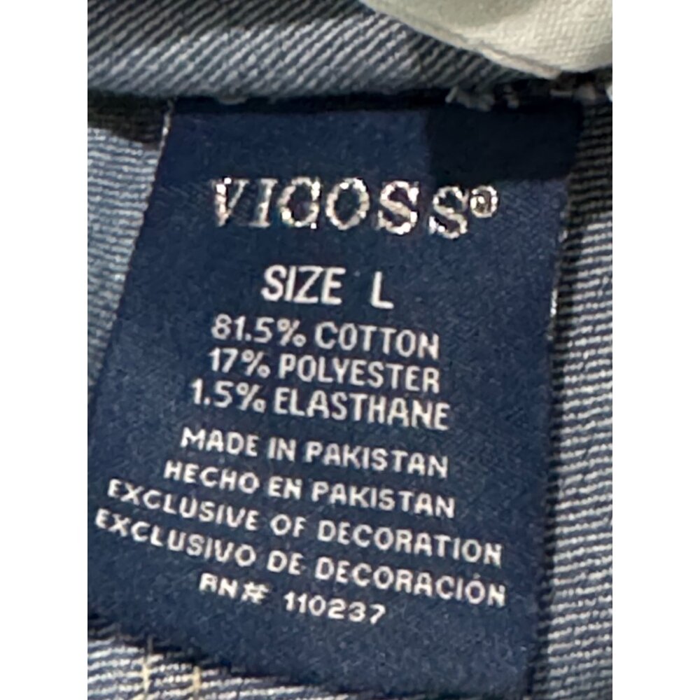 Vigoss Girls Denim Shortalls Size L Regular Rise Super Stretch Blue - Picture 5 of 6
